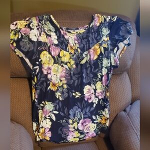 floral short sleeve shirts 24/7 brand lot of 2